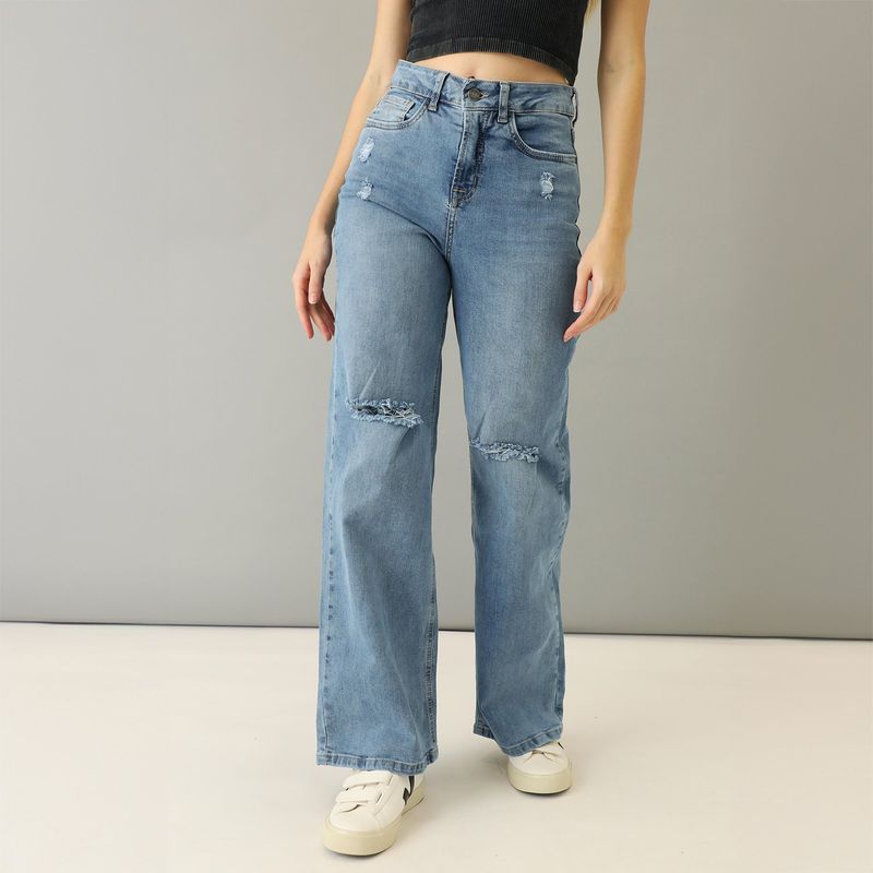 KAYRA POBLET - Jean Wide Algodón Mujer Kayra Poblet