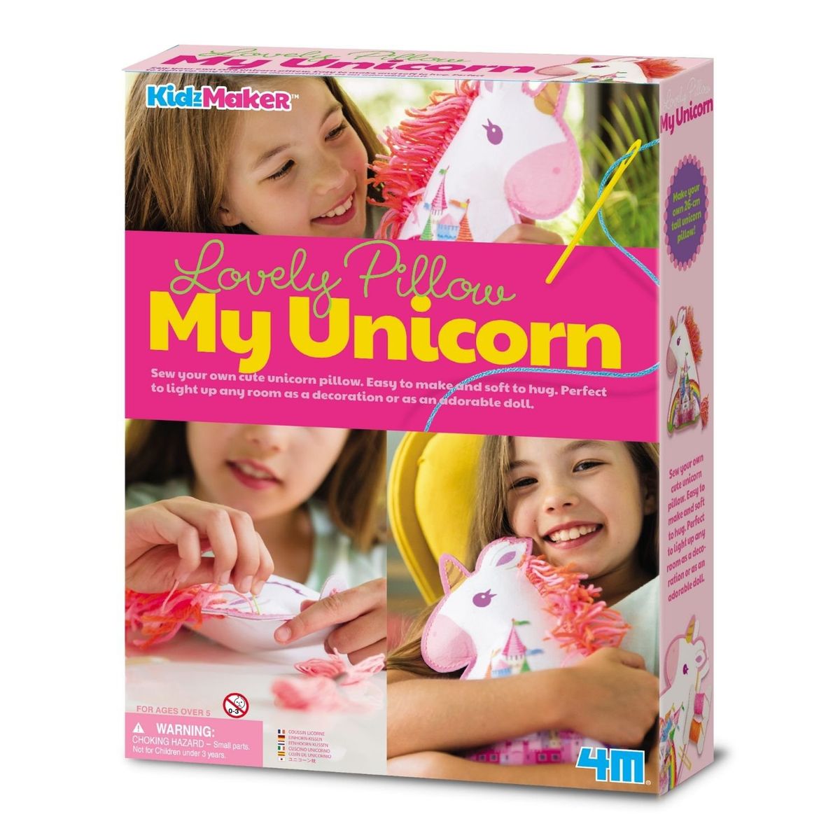 4M - Set Crea Y Decora Una Almohada Modelo Unicornio Diy