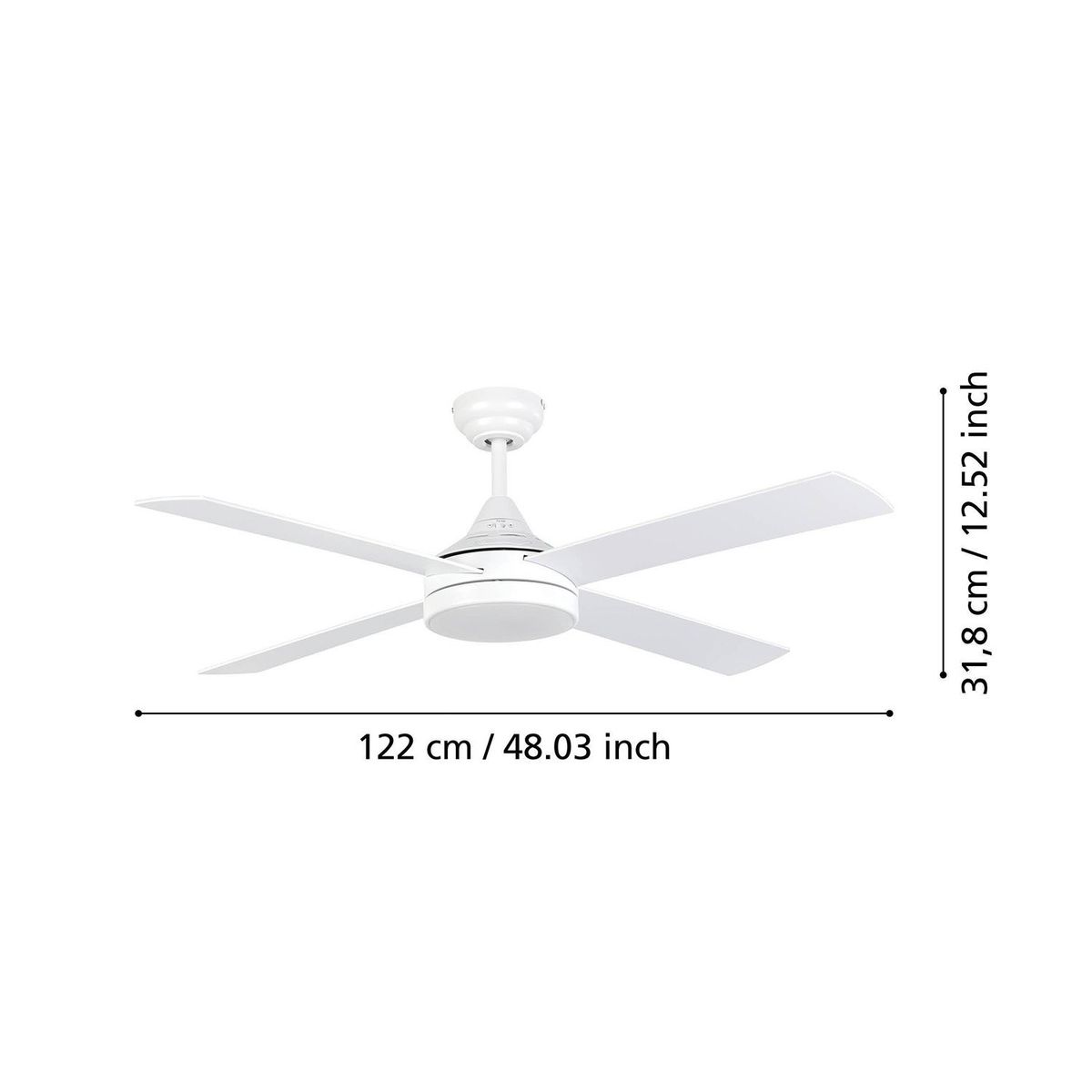 EGLO - Ventilador Trinidad 20w D1220 Blanco
