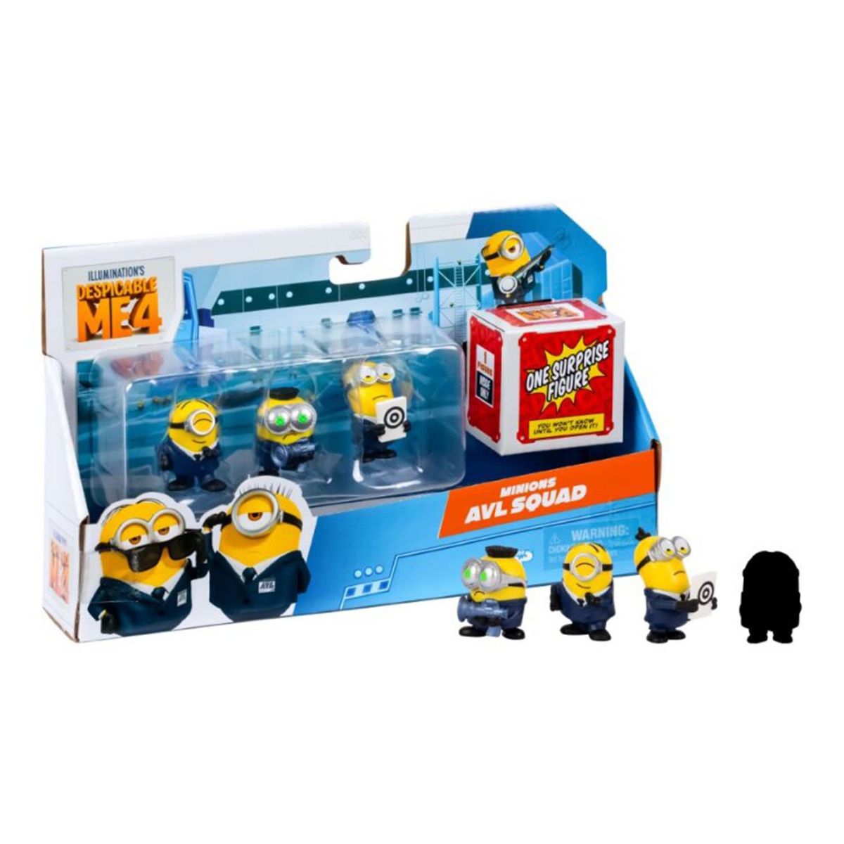 MI VILLANO FAVORITO - Pack x 4 Figuras Acción 5 cm Minion