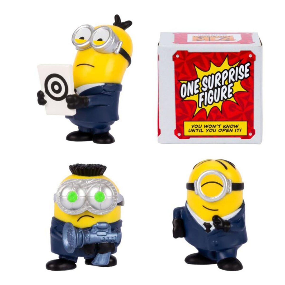 MI VILLANO FAVORITO - Pack x 4 Figuras Acción 5 cm Minion