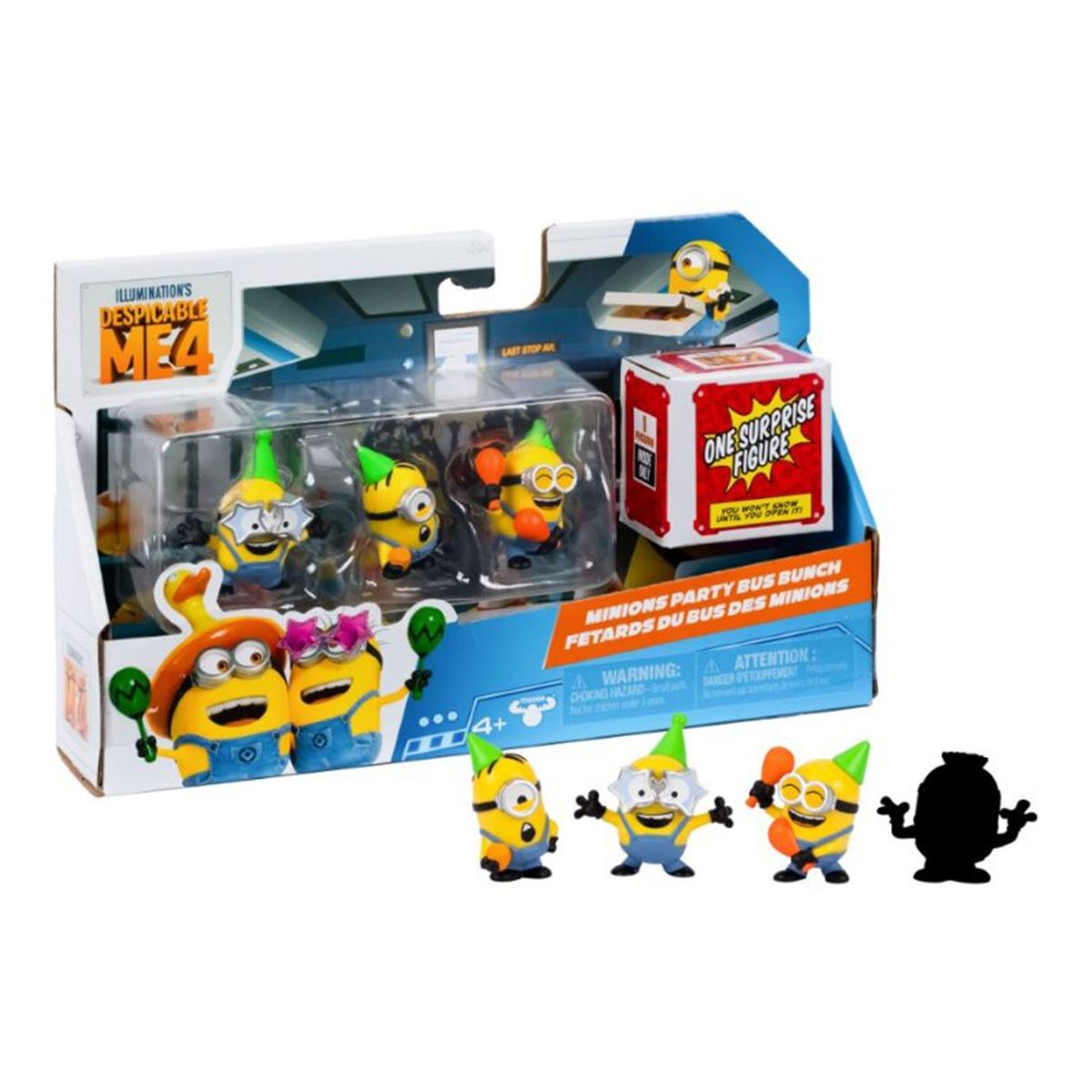 MI VILLANO FAVORITO - Pack x 4 Figuras Acción 5 cm Minion