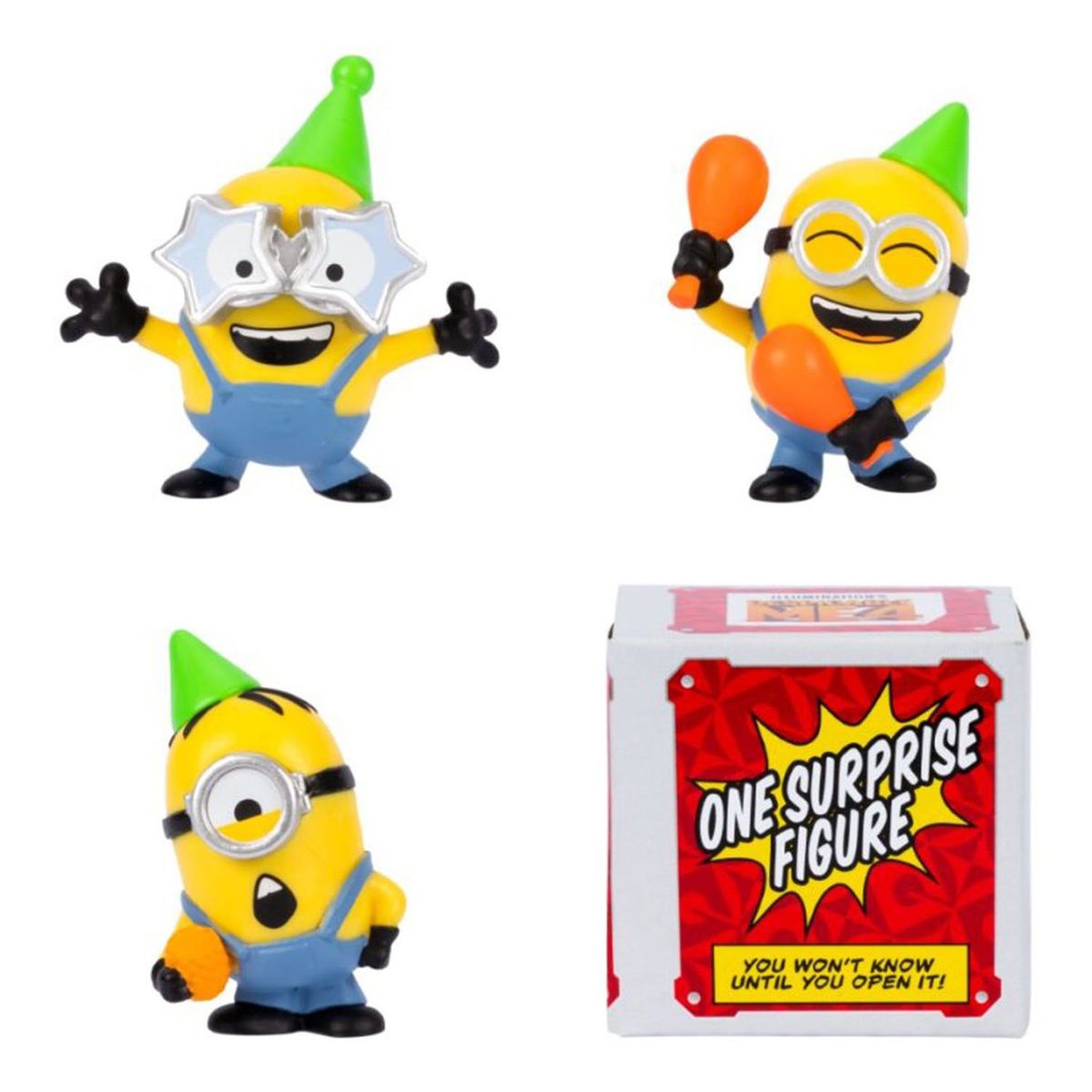 MI VILLANO FAVORITO - Pack x 4 Figuras Acción 5 cm Minion