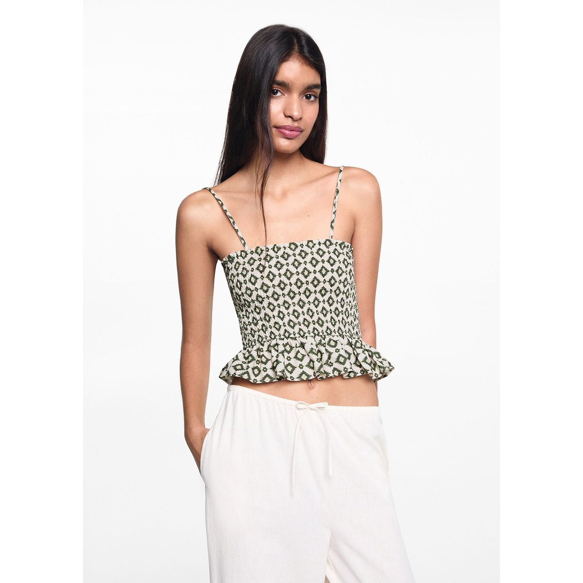 MANGO TEEN - Top 100% Algodón Mujer Mango Teen