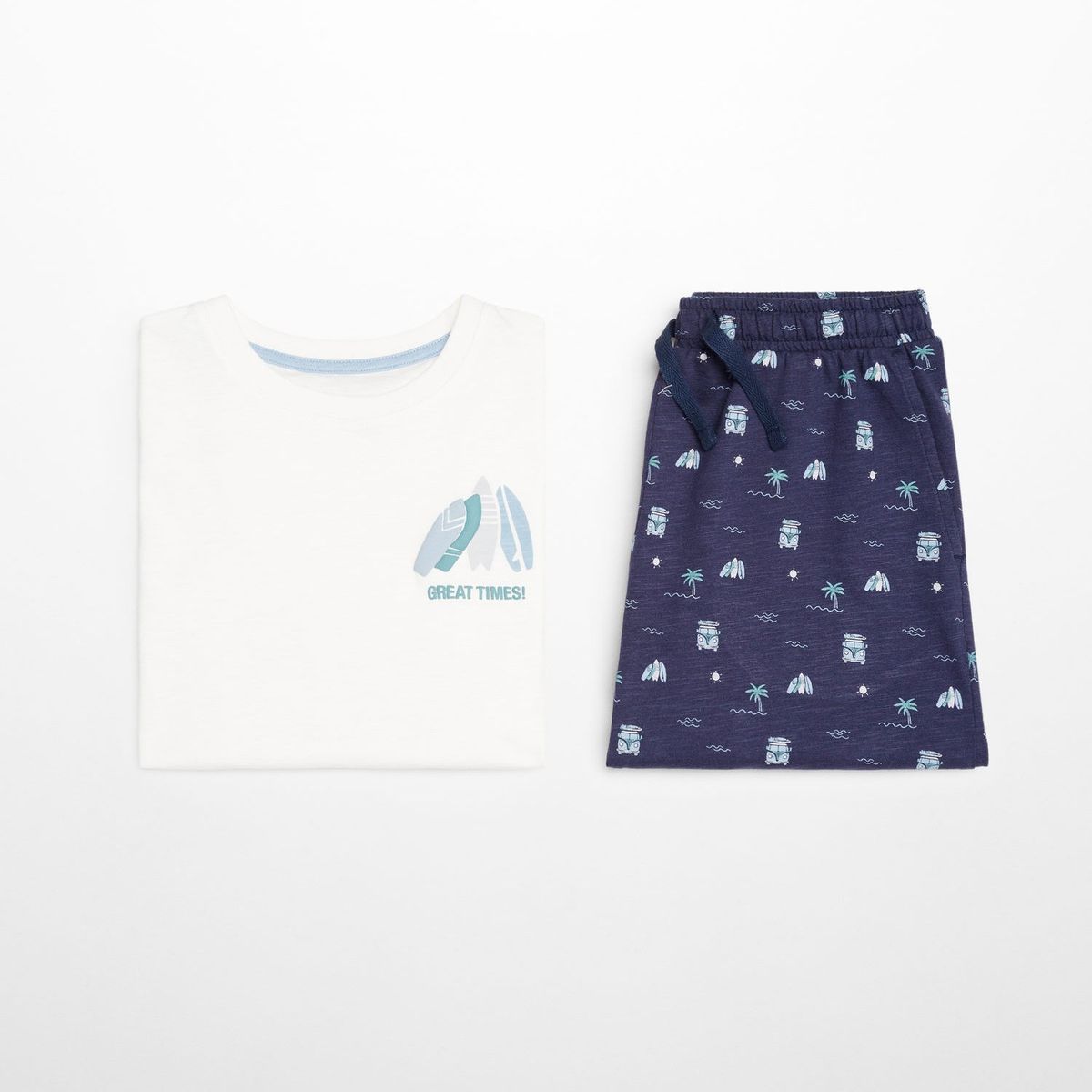 MANGO KIDS - Pijama Niño Manga Corta Algodón Mango Kids