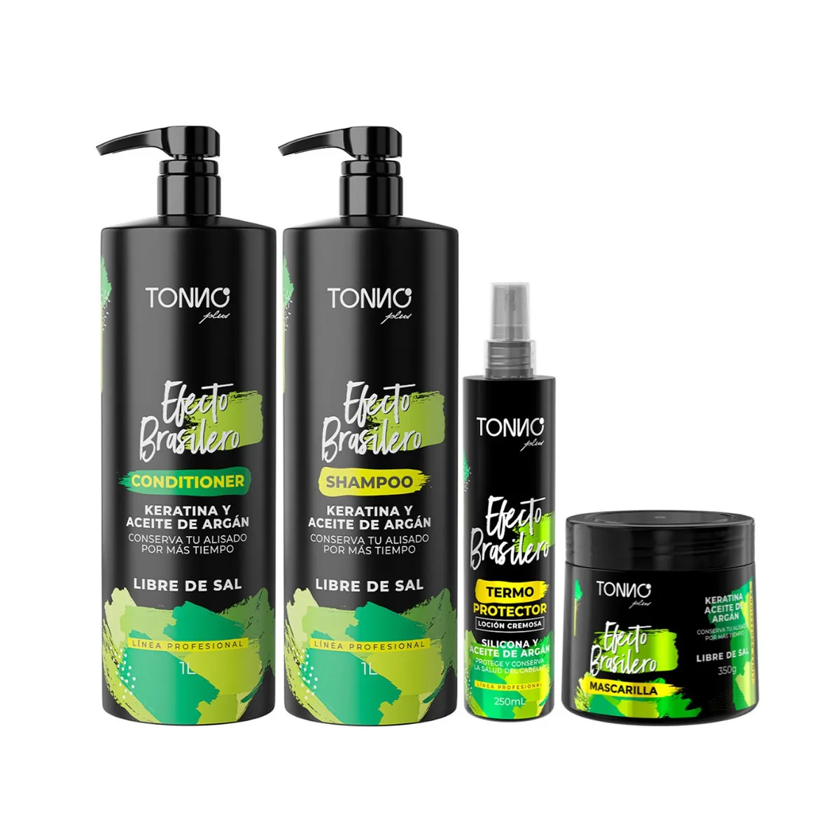 TONNO PLUS - Set Efecto Brasilero 1 Litro Con Termoprotector Tonno Plus