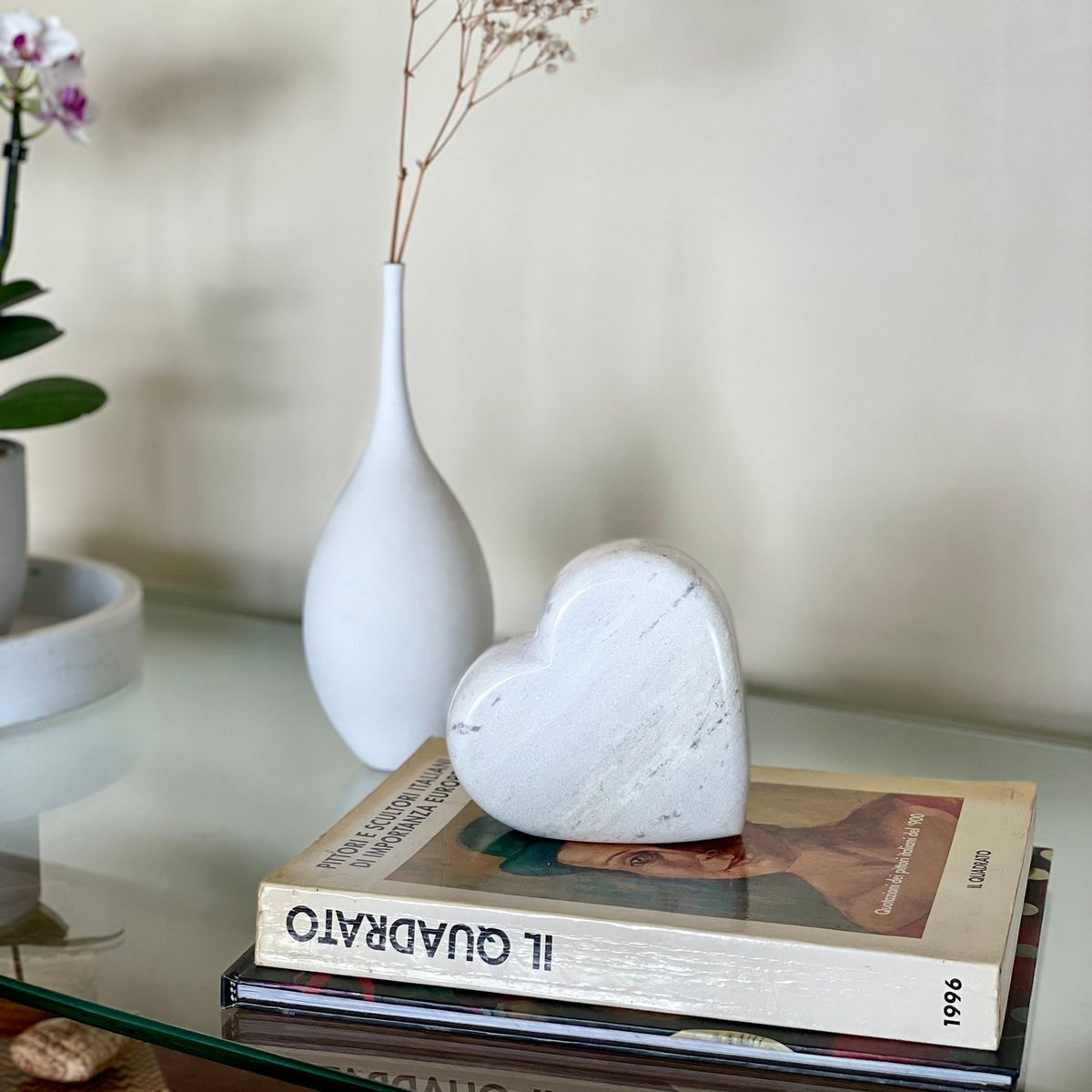 BASEMENT HOME - Corazón Deco Escultura Mármol