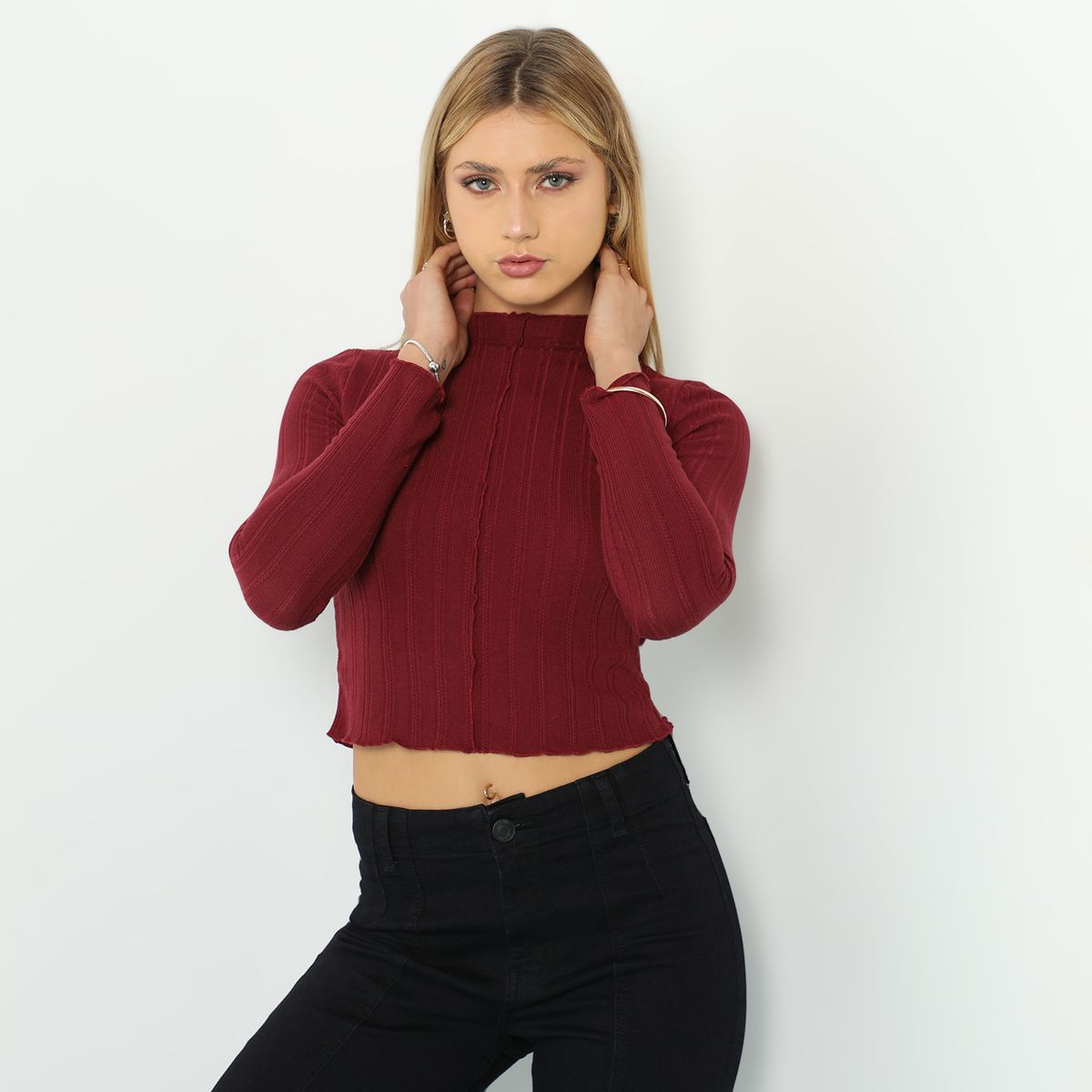 SYBILLA - Top Manga Larga Mujer Sybilla