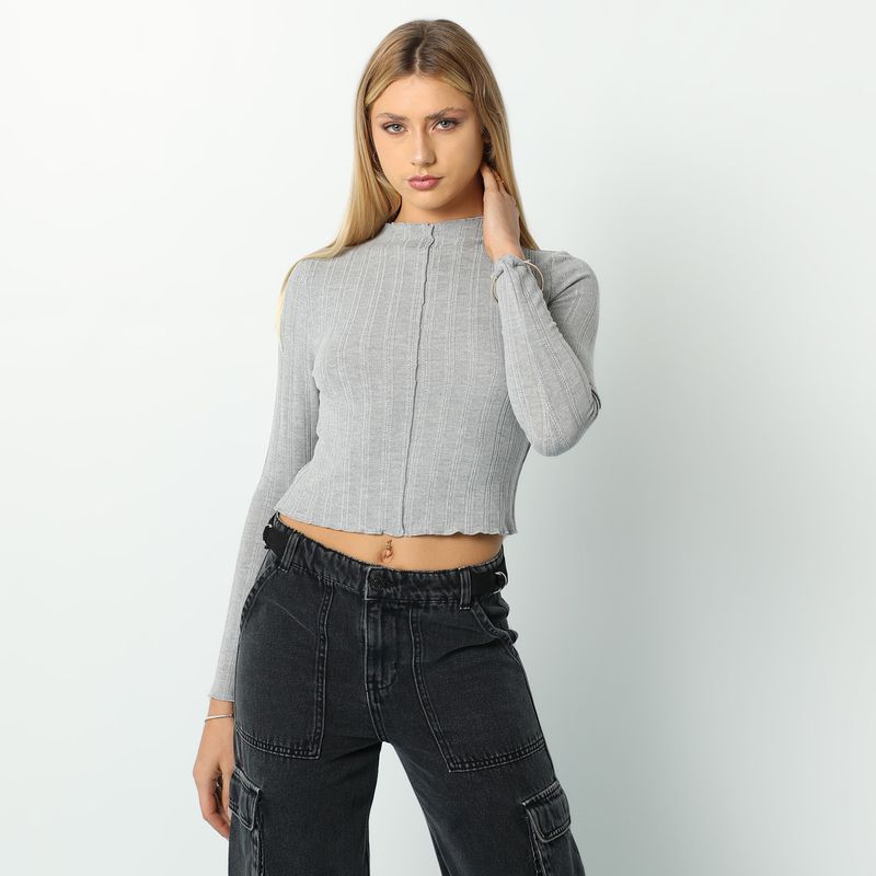 SYBILLA - Top Manga Larga Mujer Sybilla