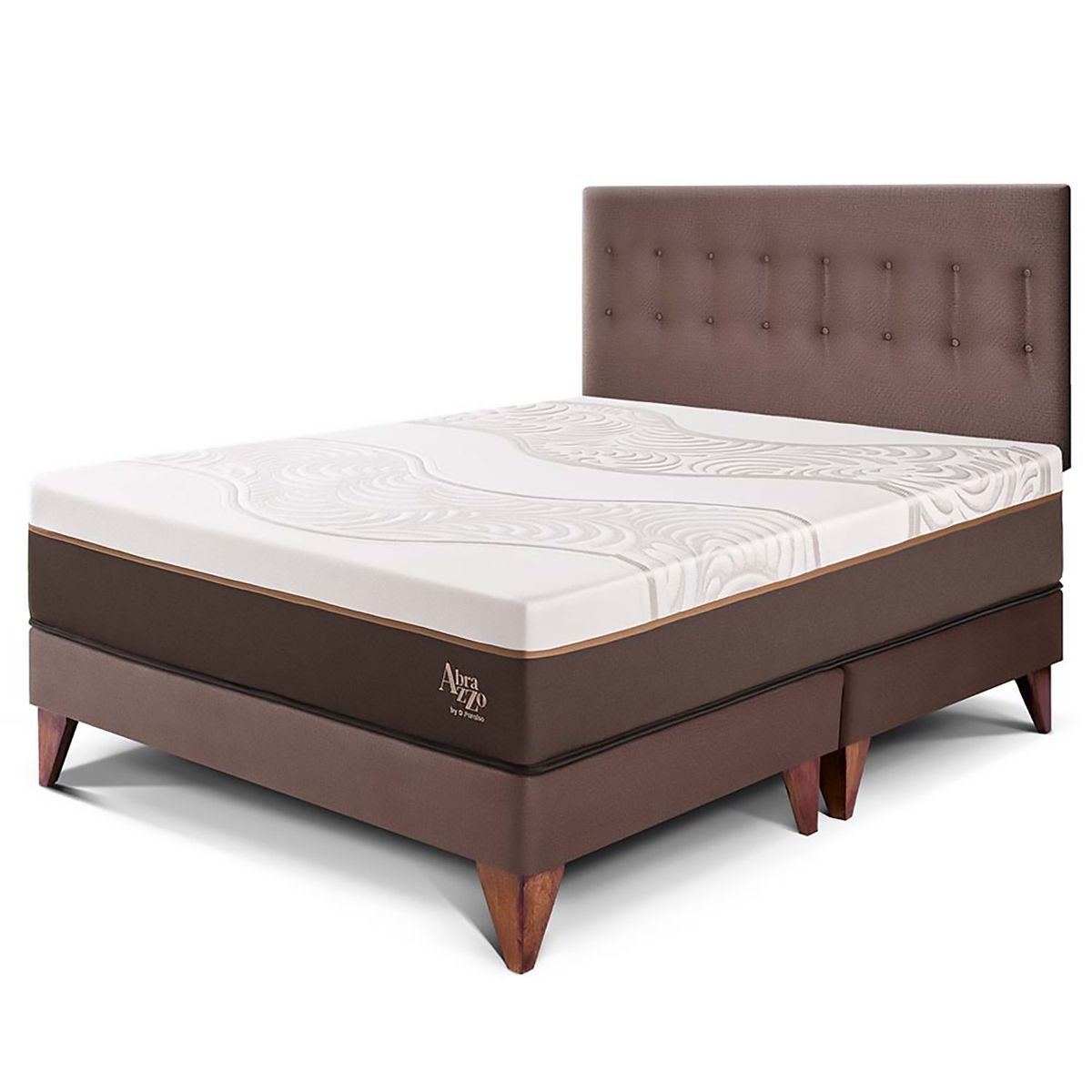 PARAISO - Dormitorio Europeo Royal Abrazzo Novo King Chocolate + 2 Almohadas Viscoelásticas