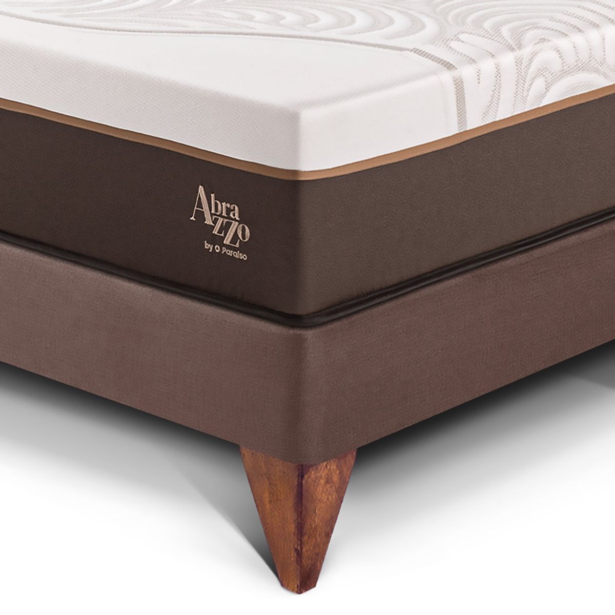 PARAISO - Dormitorio Europeo Royal Abrazzo Blocks Queen Chocolate + 2 Almohadas Viscoelásticas