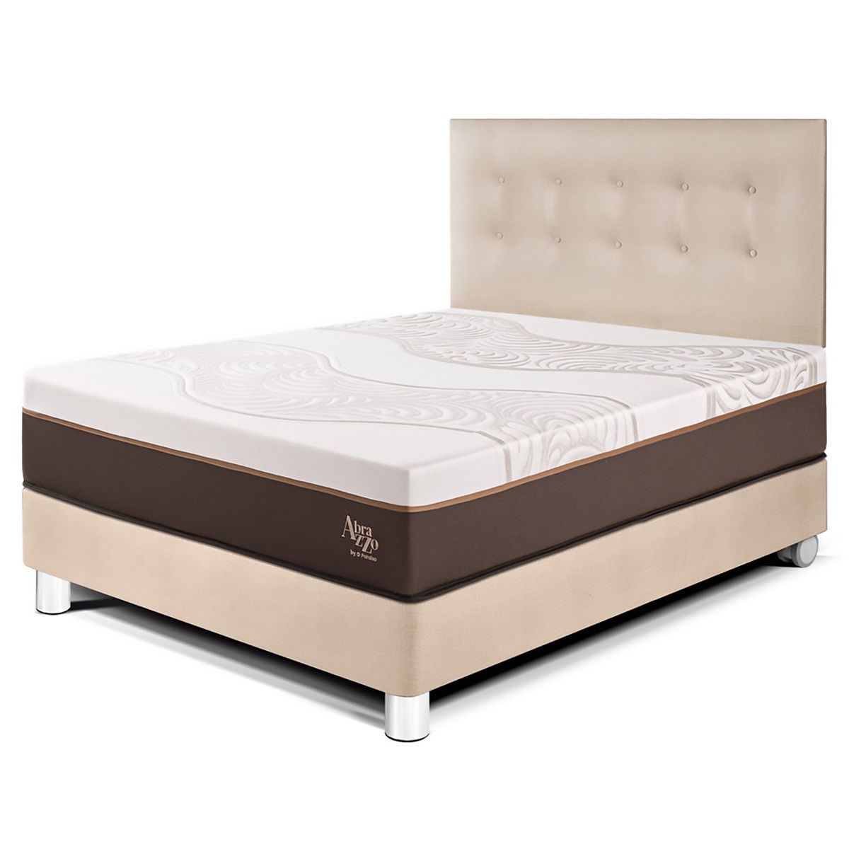 PARAISO - Dormitorio Royal Abrazzo Novo 2 Plz Champagne + 2 Almohadas Viscoelásticas
