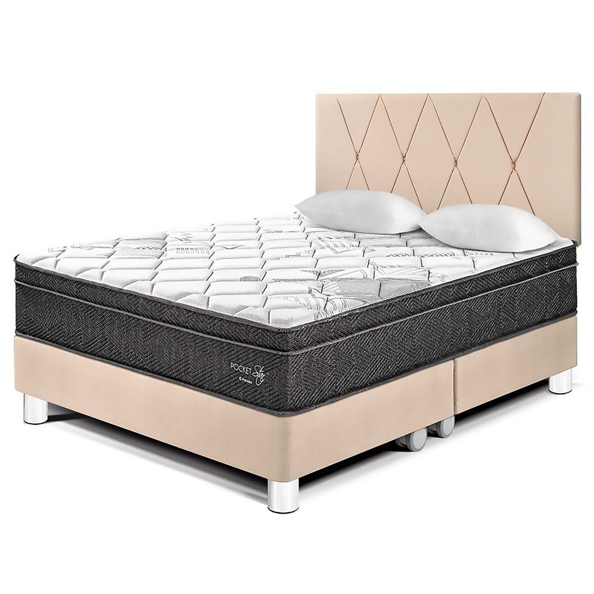 PARAISO - Dormitorio Pocket Star Loft Queen + 2 Almohadas + Protector