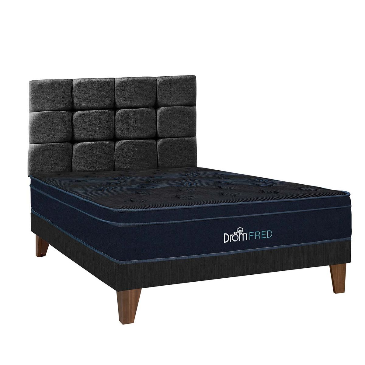 DROM - Dormitorio Europeo Fred 1.5Plz + 1 Almohada Viscoelástica y Protector