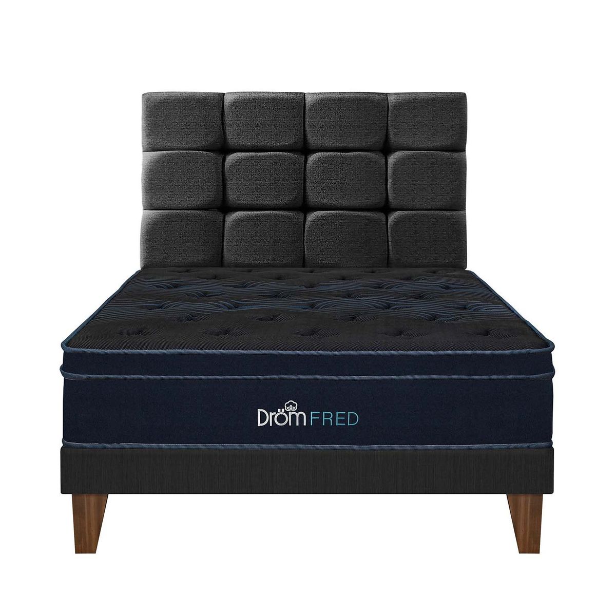 DROM - Dormitorio Europeo Fred 1.5Plz + 1 Almohada Viscoelástica y Protector