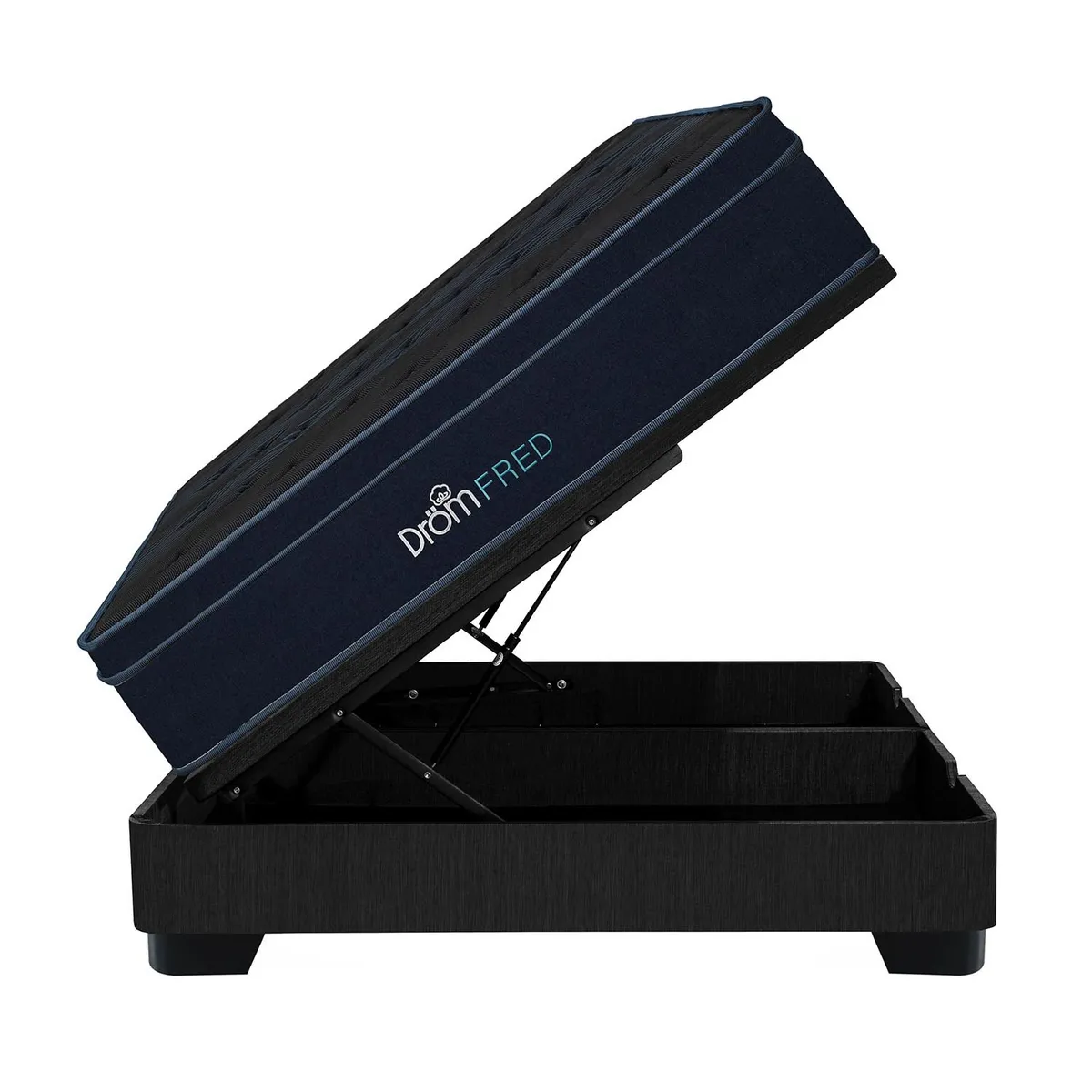 DROM - Cama Boxet Fred 2Plz + 2 Almohadas Viscoelásticas y Protector