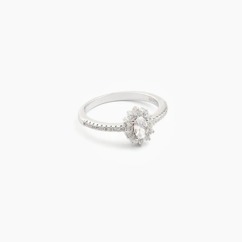 ADRIA - Anillo Kiev Blanco Plata