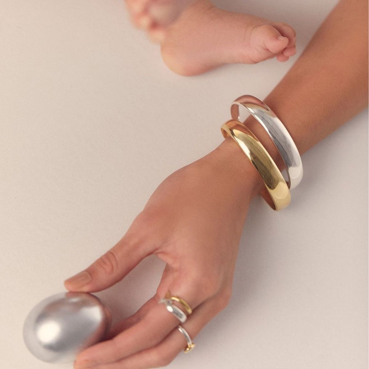 ADRIA - Pulsera Stella Plata Amarillo