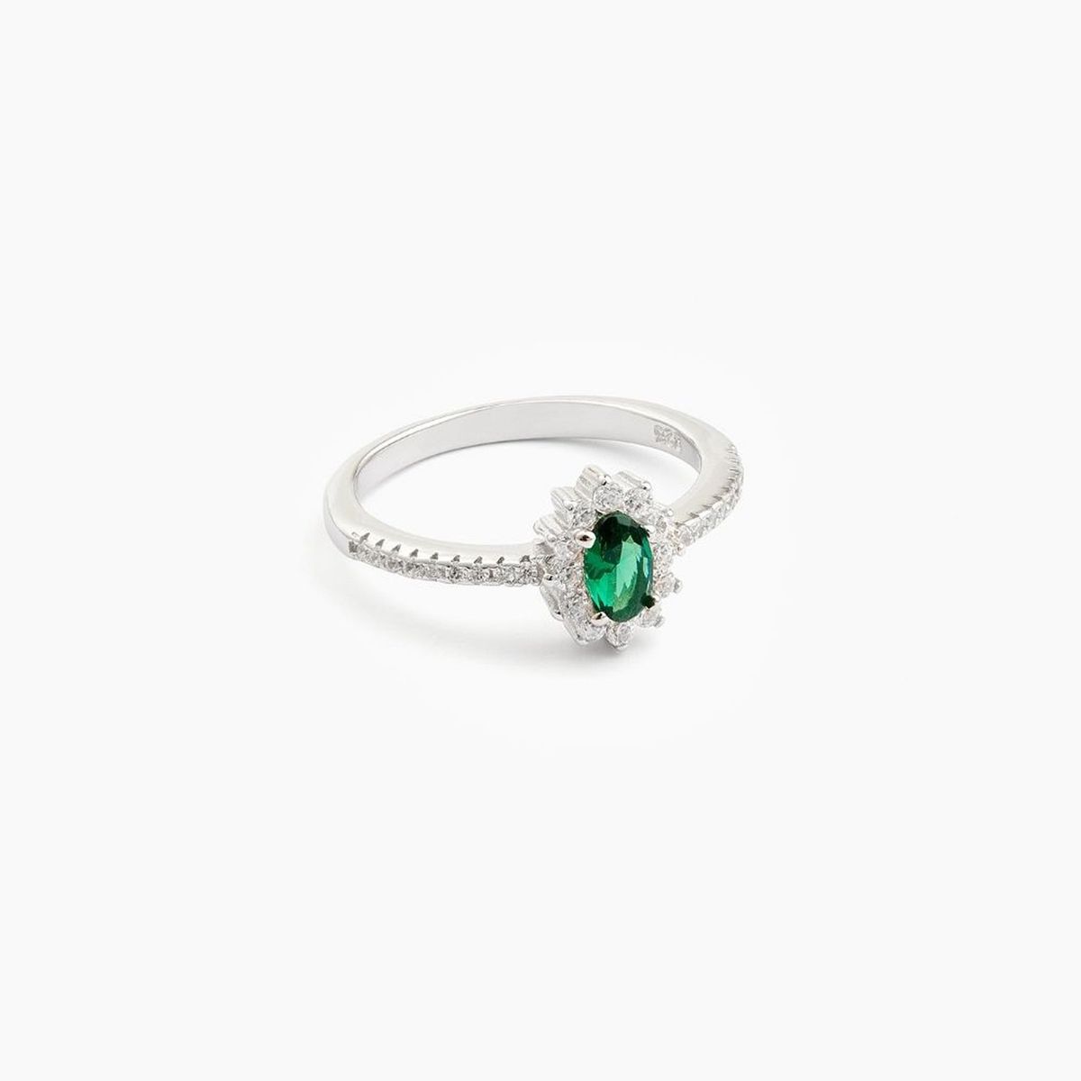 ADRIA - Anillo Kiev Verde Plata