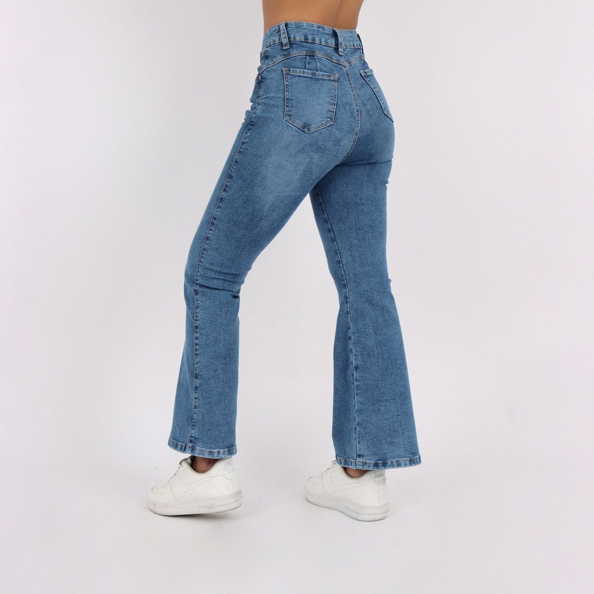 KAYRA POBLET - Jean Flare Tiro Alto Mujer Kayra Poblet