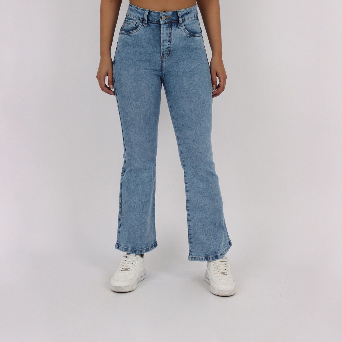 KAYRA POBLET - Jean Flare Tiro Alto Mujer Kayra Poblet