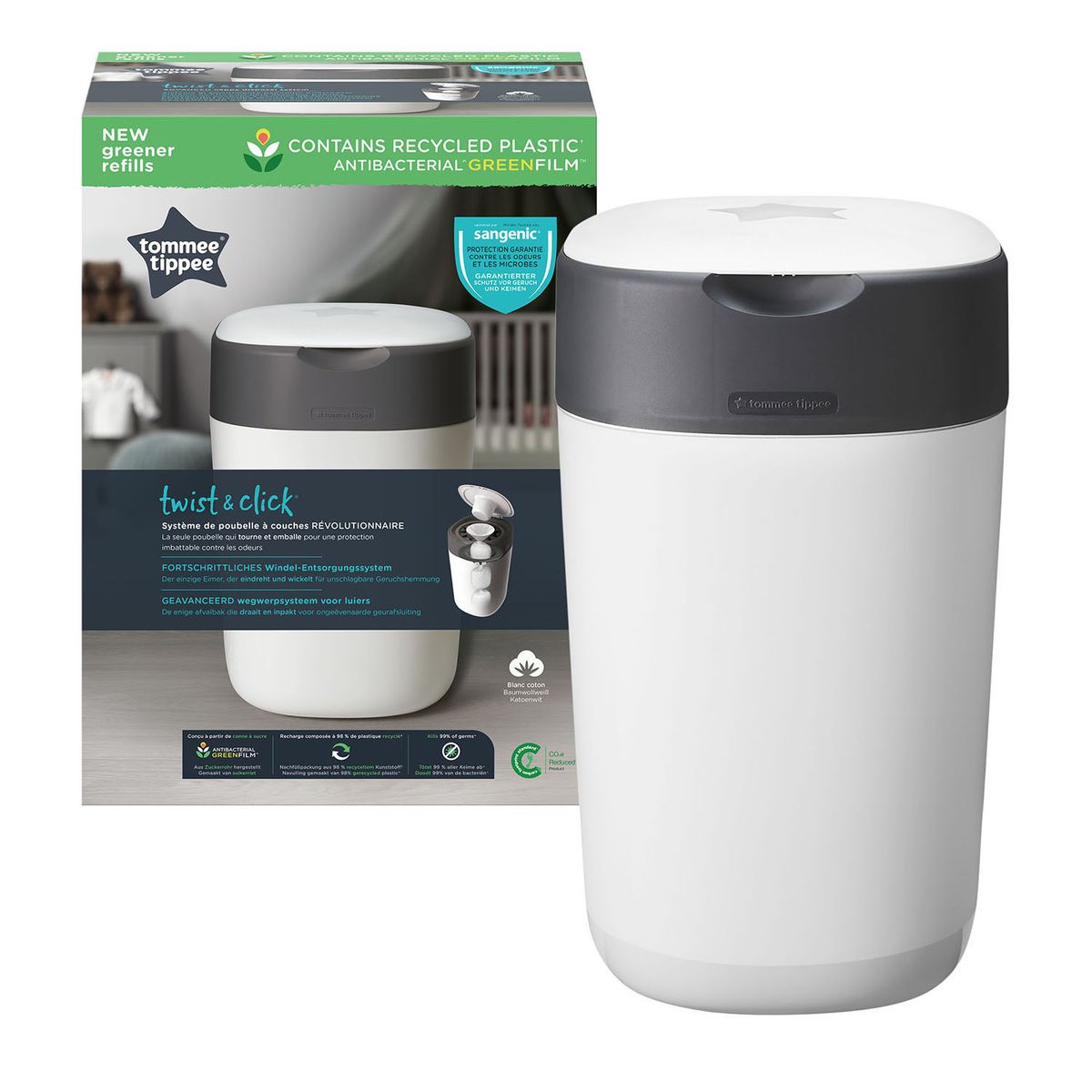TOMMEE TIPPEE - Sistema Para Desechar Pañales Twist & Click Blanco