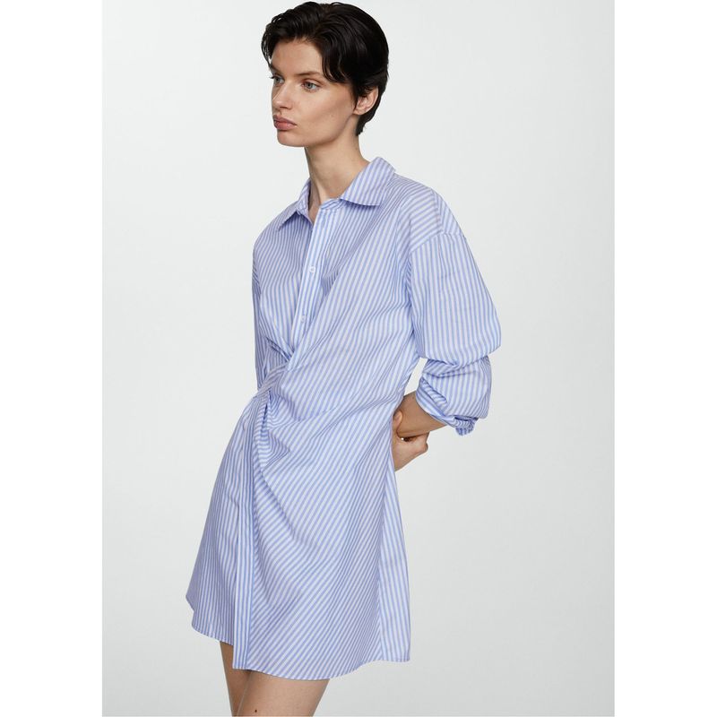 MANGO - Vestido Largo 100% Algodón Mujer Mango