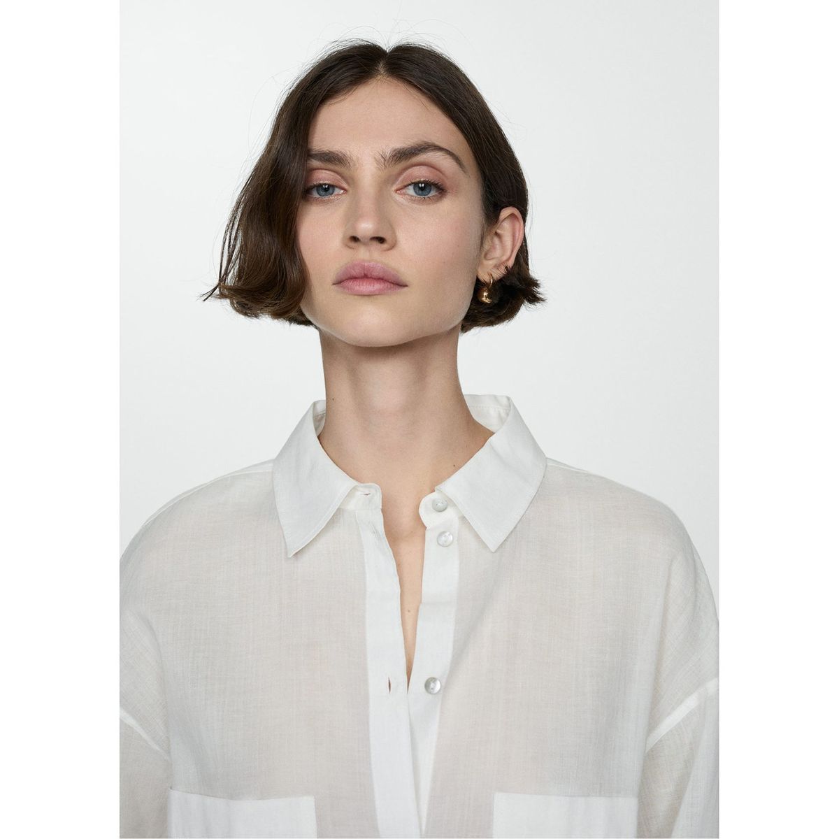 MANGO - Blusa Manga Larga Mujer Mango