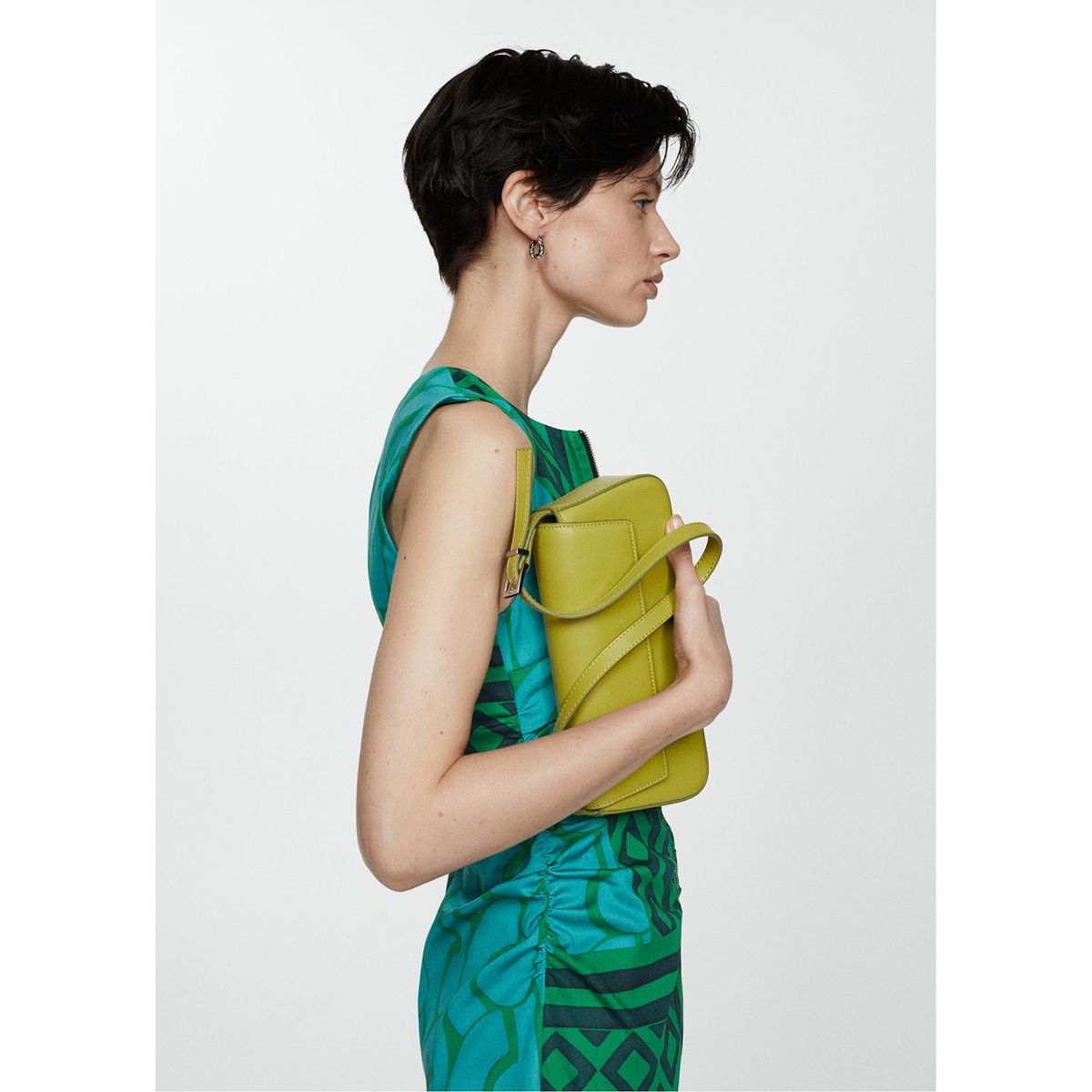 MANGO - Vestido Largo Algodón Mujer Mango