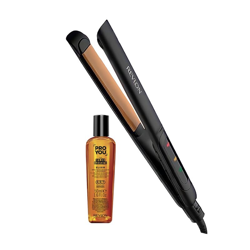 REVLON - Alisadora 3x Cerámica 1" + Serum Pro You X 50ml