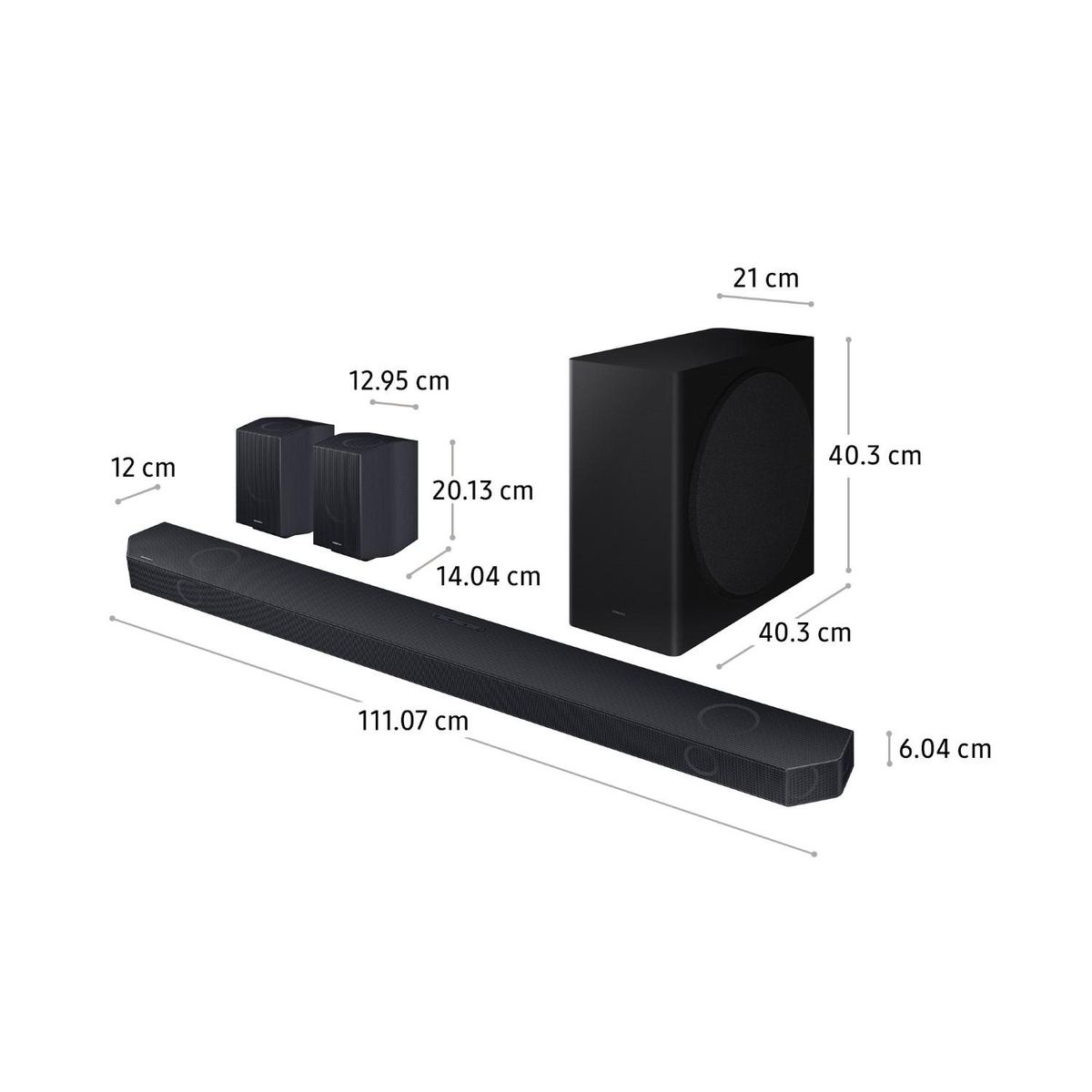 SAMSUNG - Soundbar Samsung Wifi + Parlantes Posteriores 9.1.4 Ch Hw-q930d (2024)