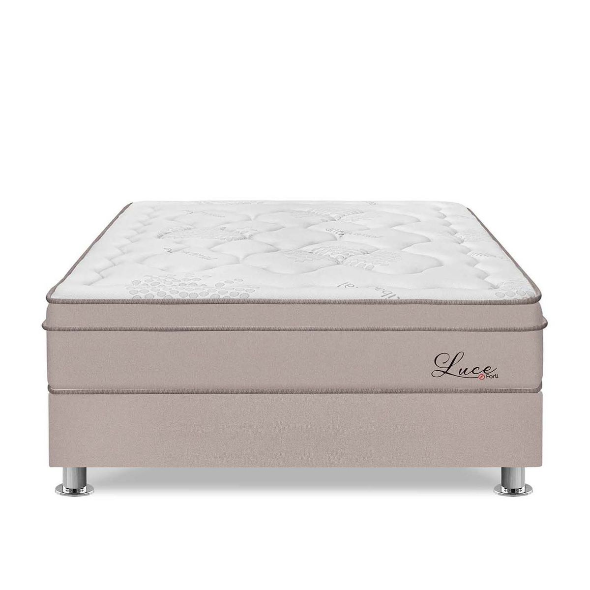FORLI - Cama Luce Pocket Queen + 2 Almohadas + Protector Forli