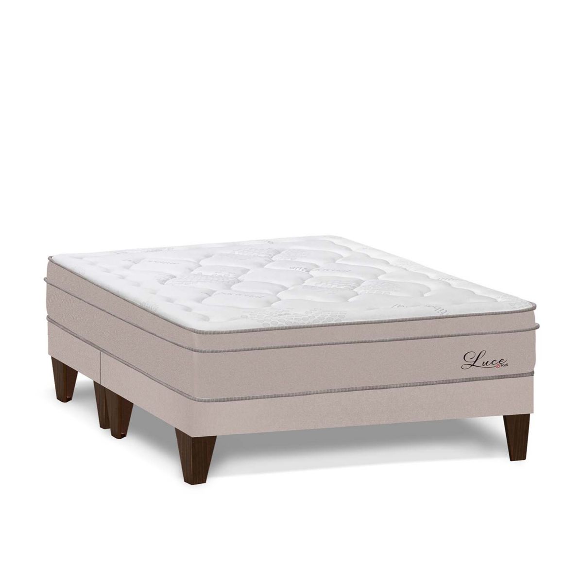 FORLI - Cama Europea Luce Pocket Queen + 2 Almohadas + Protector Forli