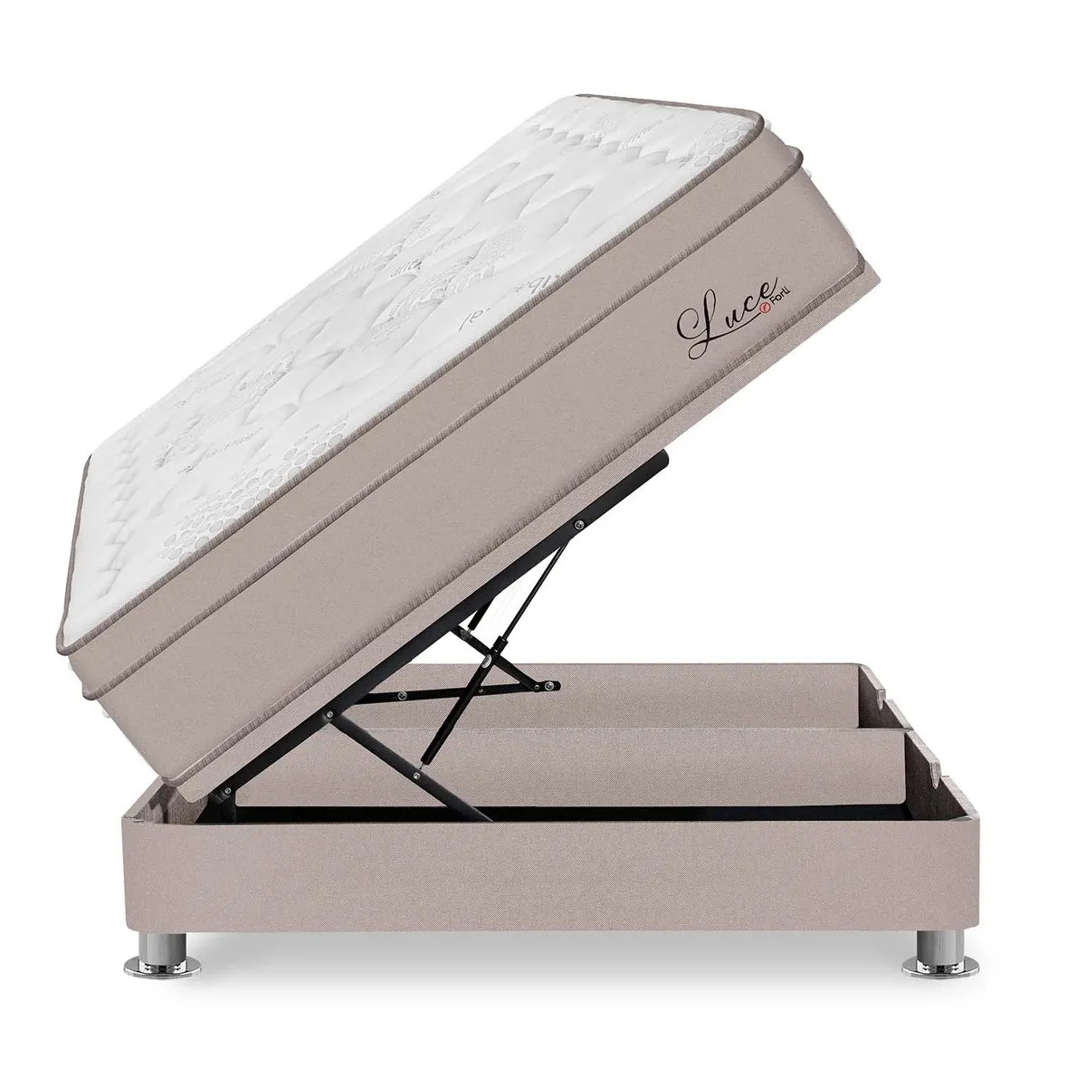 FORLI - Cama Boxet Luce Pocket 1.5 Plz + 1 Almohada + Protector