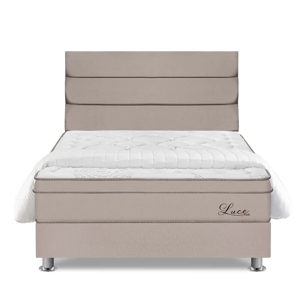 FORLI - Dormitorio Luce Queen + Edredón + 2 Almohadas + Protector Forli