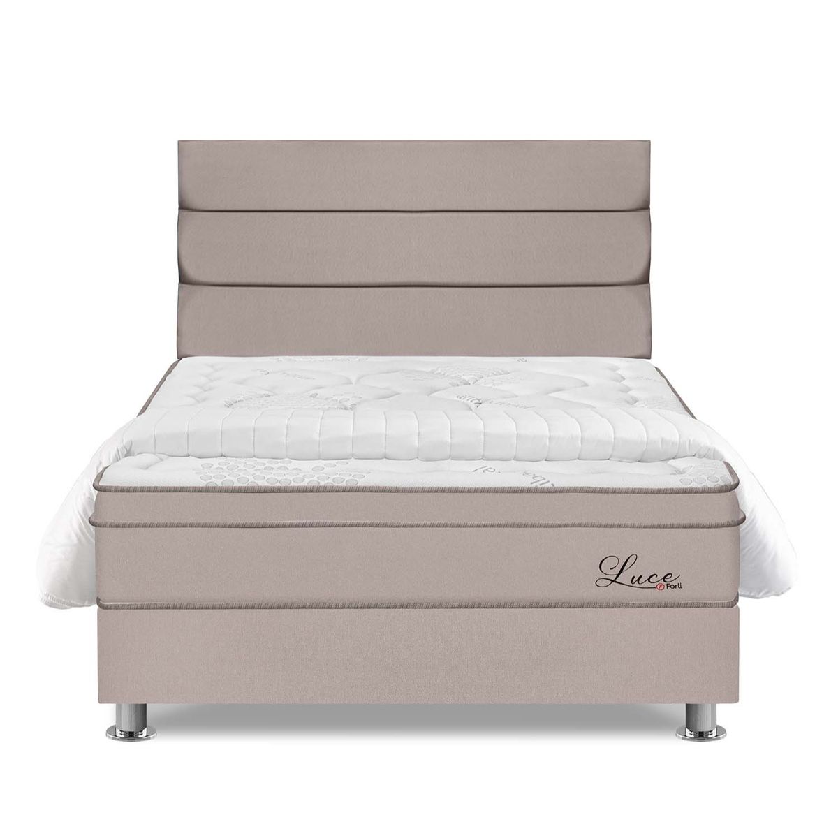 FORLI - Dormitorio Luce Queen + Edredón + 2 Almohadas + Protector Forli