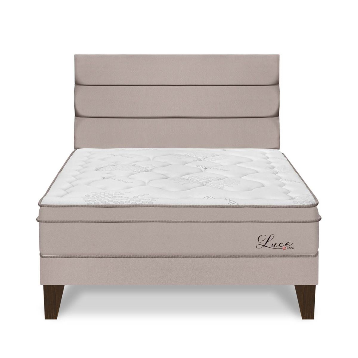 FORLI - Dormitorio Europeo Luce Pocket Queen + 2 Almohadas + Protector Forli