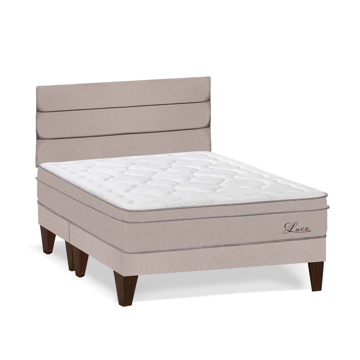 FORLI - Dormitorio Europeo Luce Pocket Queen + 2 Almohadas + Protector Forli