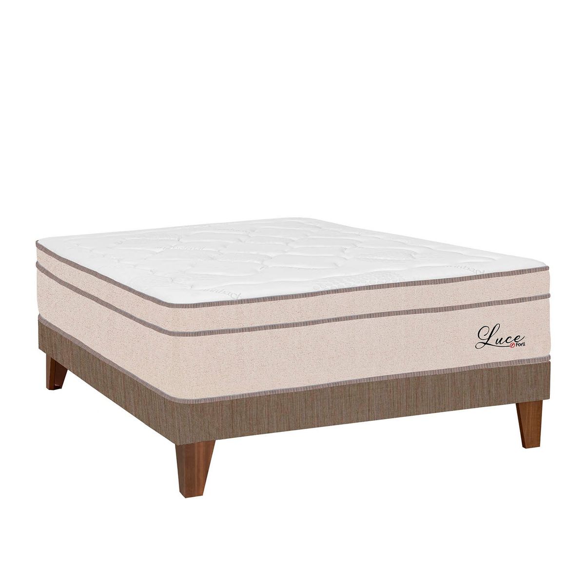 FORLI - Cama Europea Luce Pocket 1.5 Plz + 1 Almohada + Protector Forli