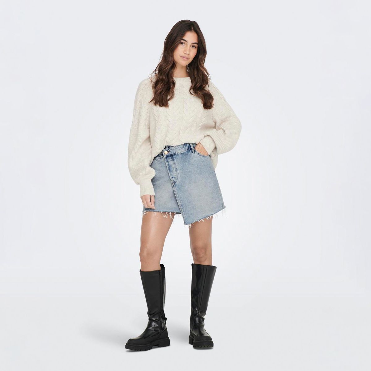 ONLY - Falda 100% Algodón Mujer Only