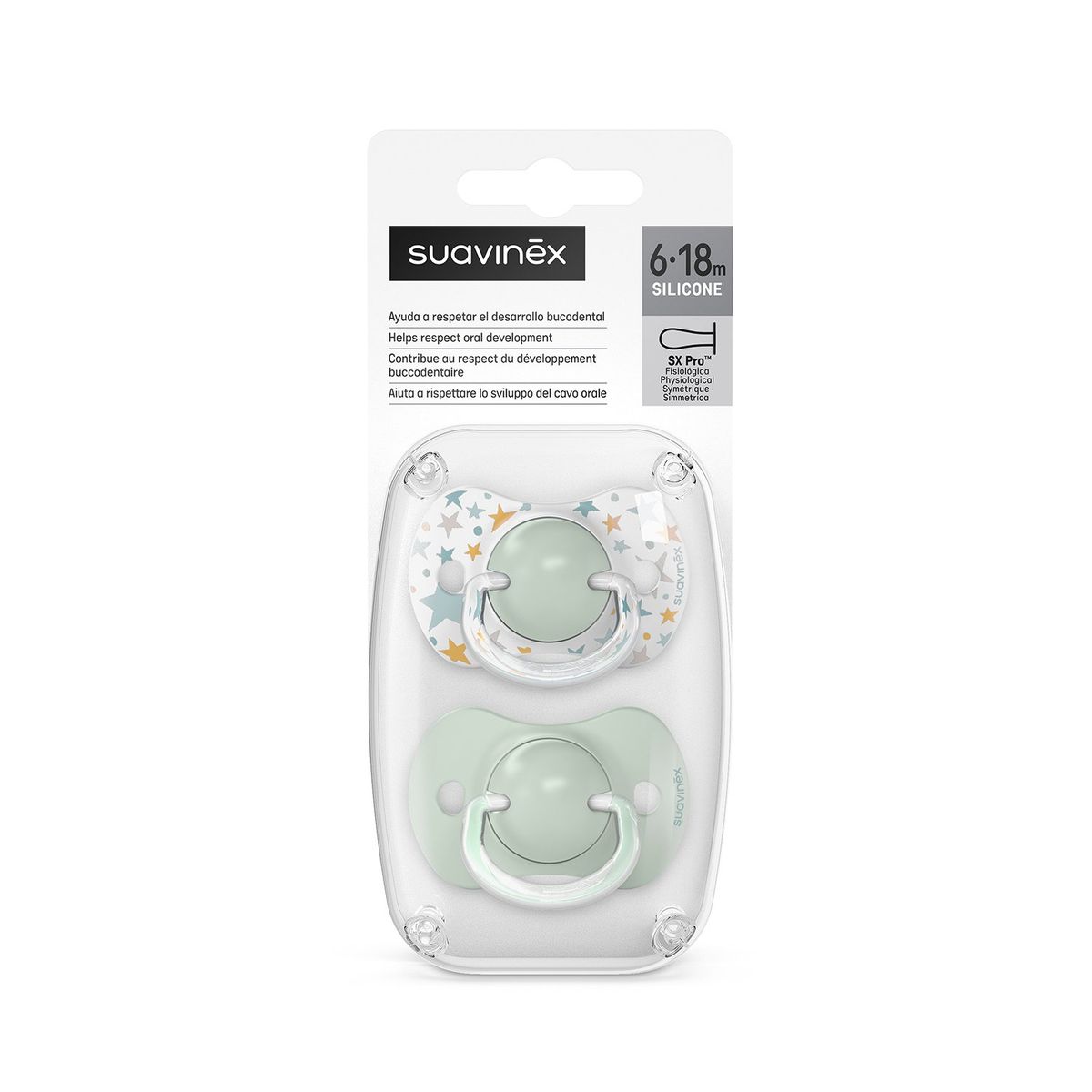 SUAVINEX - Pack X2 Chupón Con Tetina Fisiológica 6-18M Suavinex