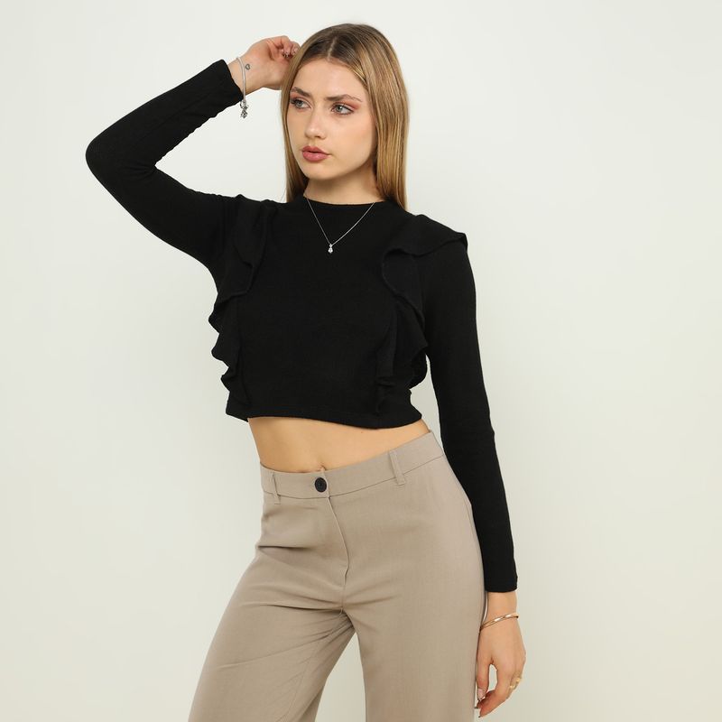 SYBILLA - Chompa Manga Larga Mujer Sybilla