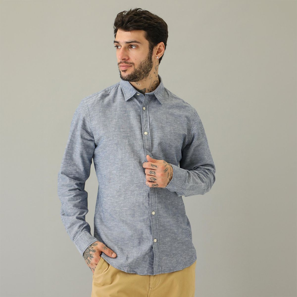 JACK&JONES - Camisa Algodón Hombre Jack&jones