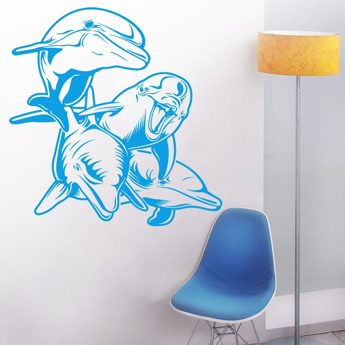 STICKART - Vinilo Decorativo Delfines
