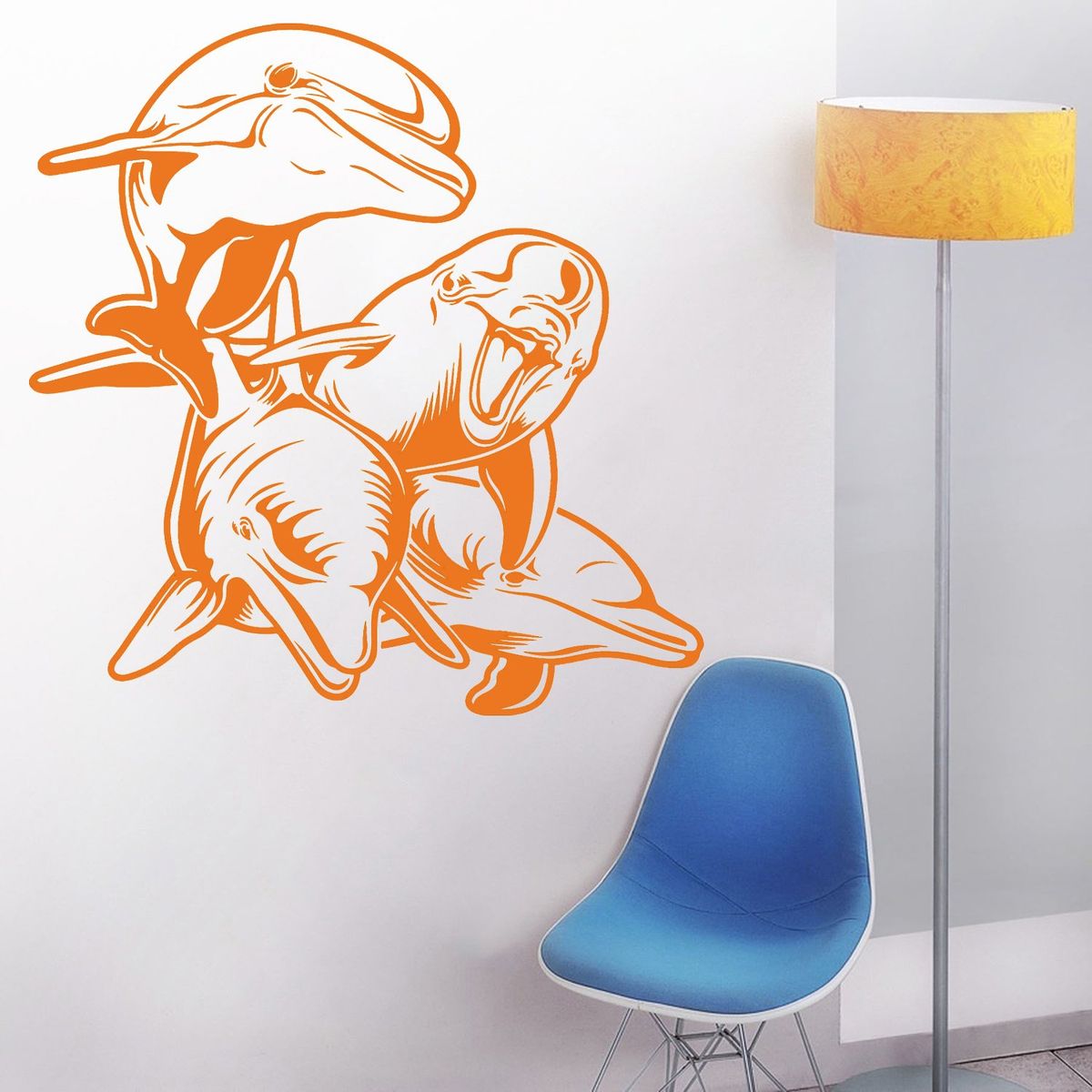 STICKART - Vinilo Decorativo Delfines