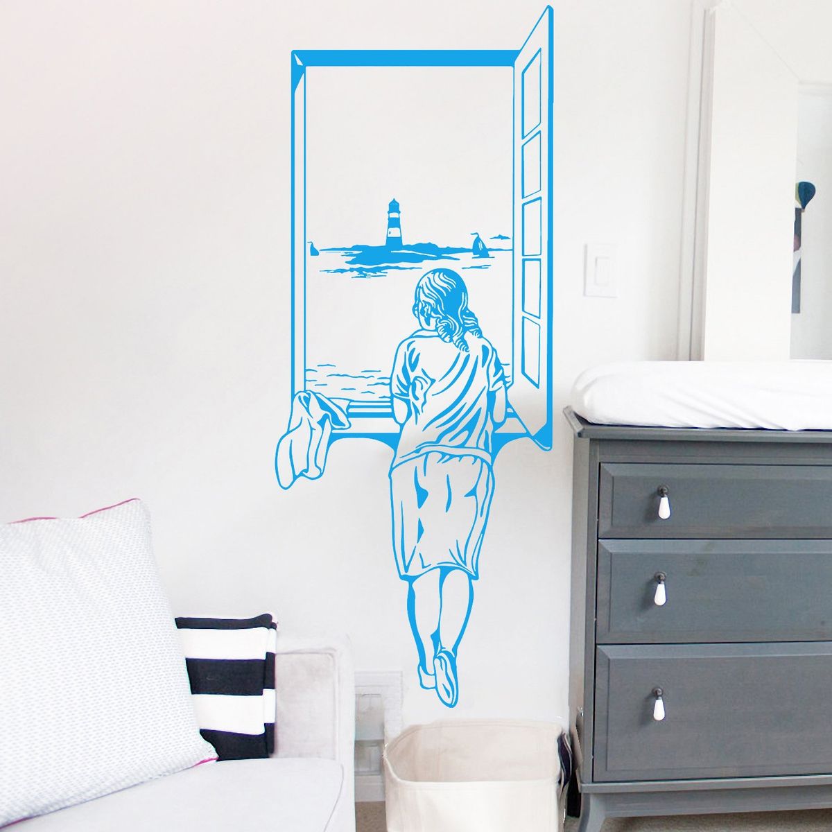 STICKART - Vinilo Muchacha En La Ventana Dalí