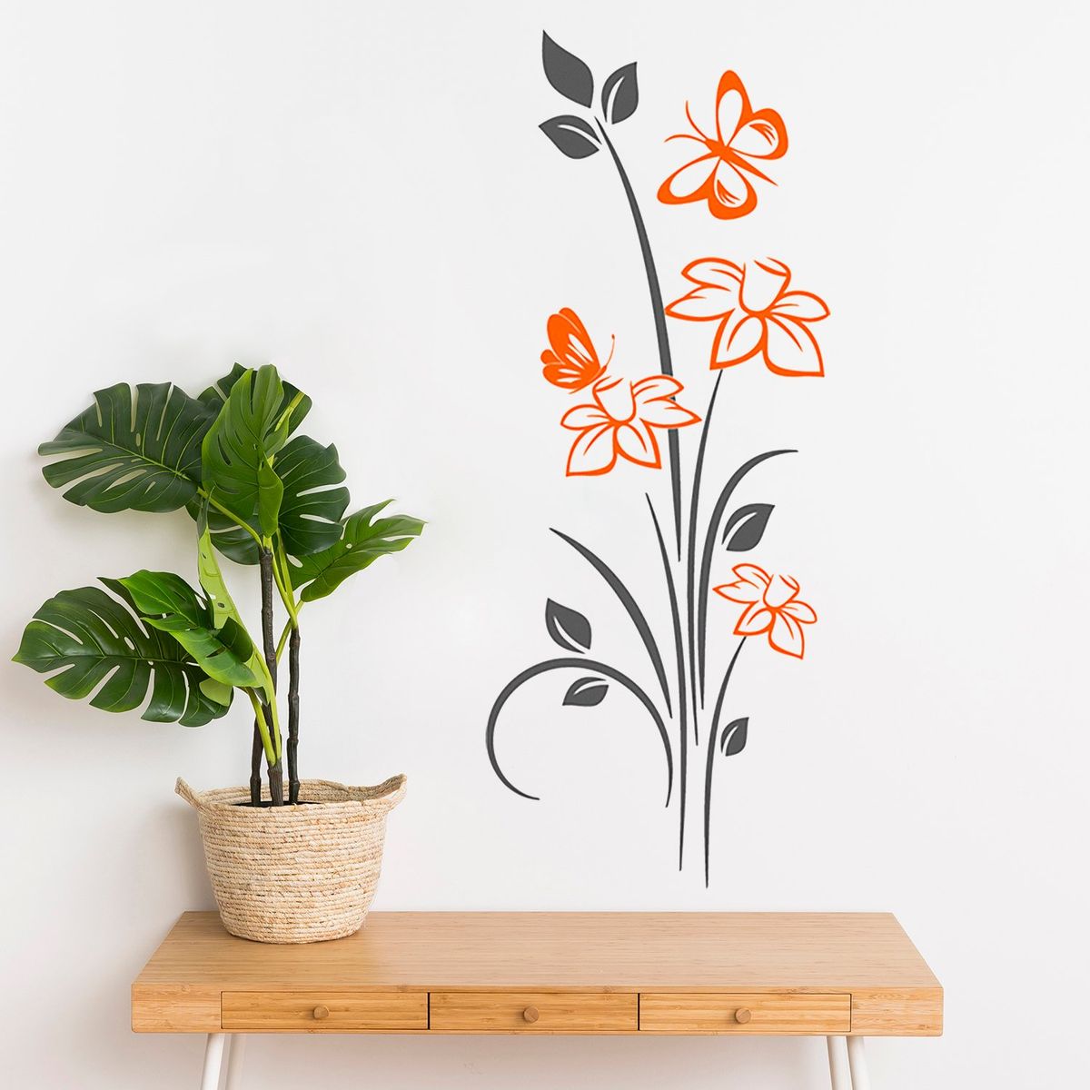 STICKART - Vinilo Mariposas Y Flores