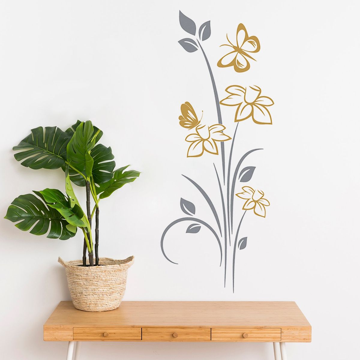 STICKART - Vinilo Mariposas Y Flores