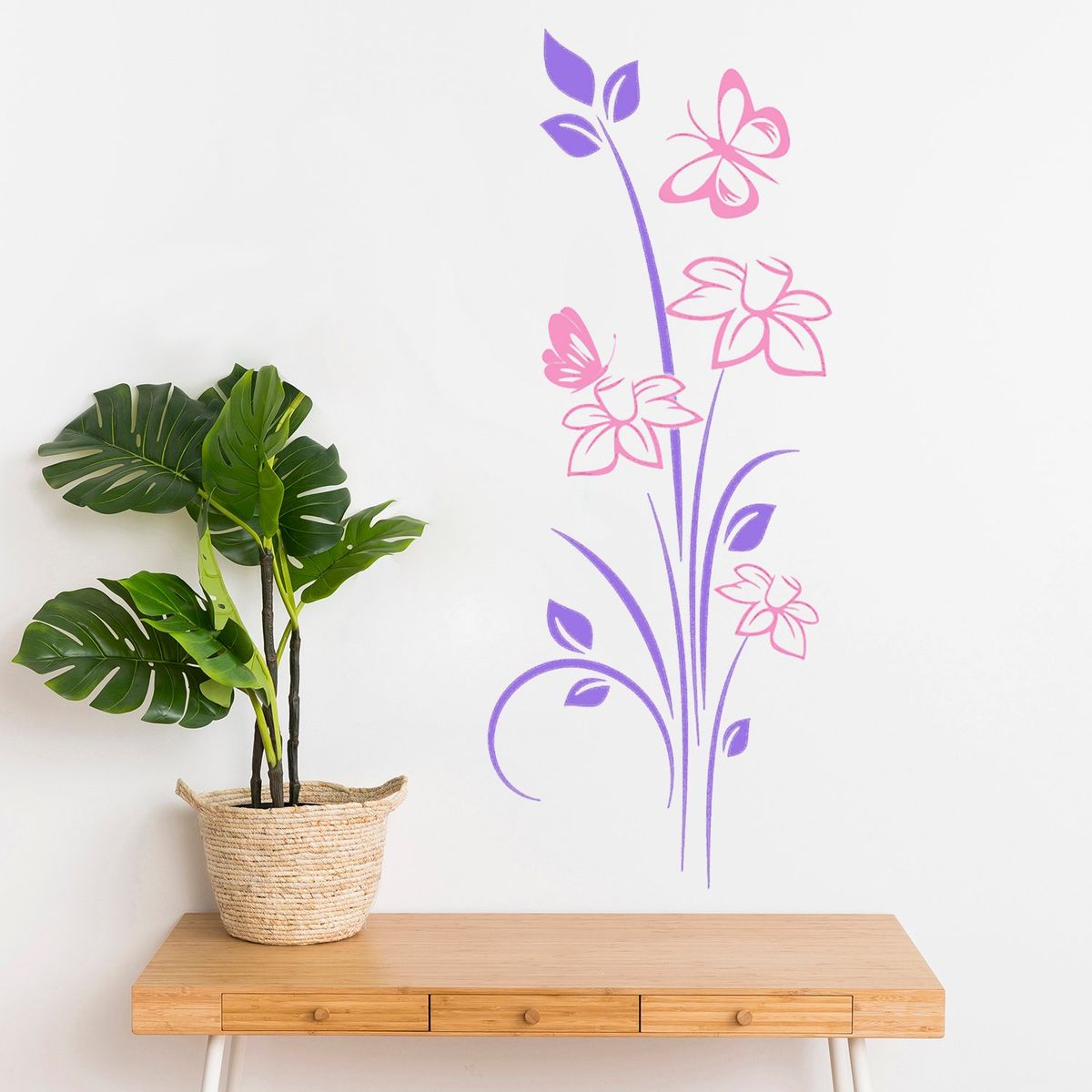 STICKART - Vinilo Mariposas Y Flores