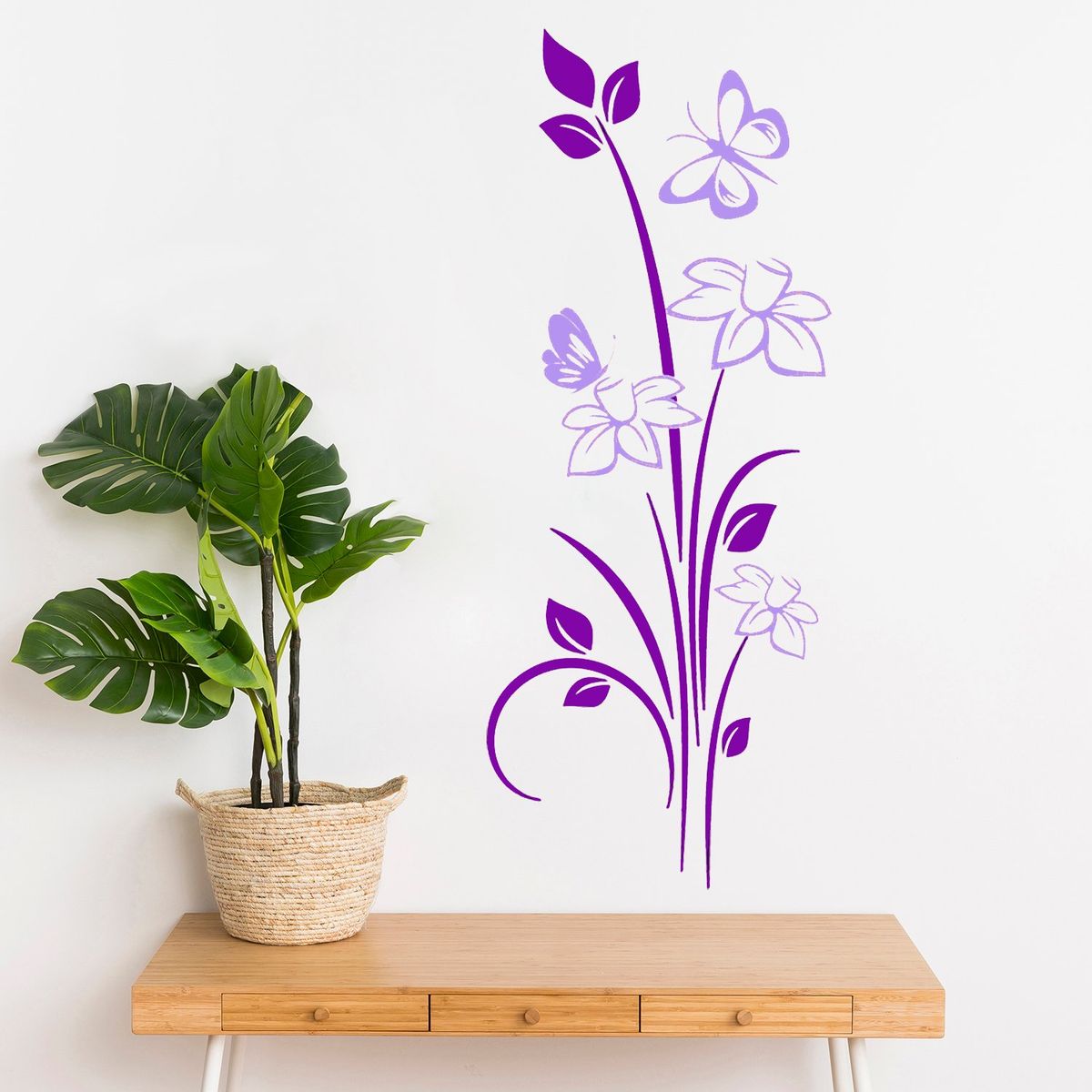 STICKART - Vinilo Mariposas Y Flores